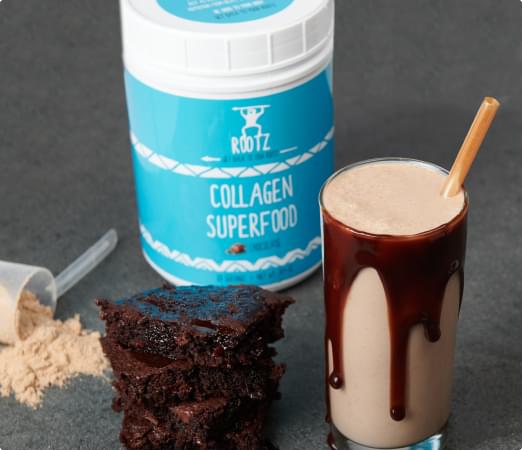 Rootz Collagen with Coffee.
