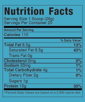 Nutrition Facts Collagen.