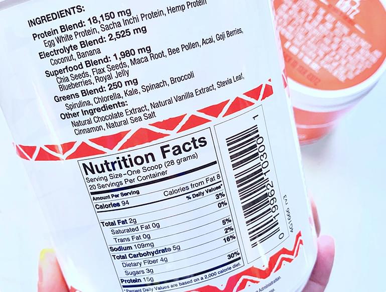 Nutrition Facts.